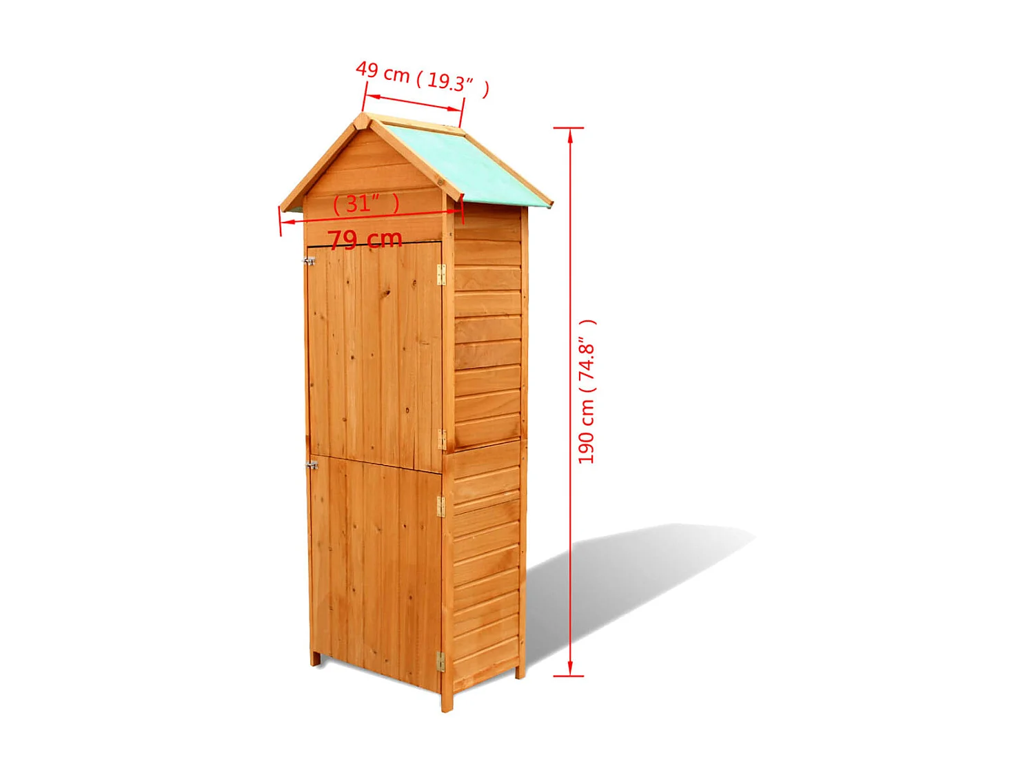 Armoire de rangement de jardin Marron 79x49x190