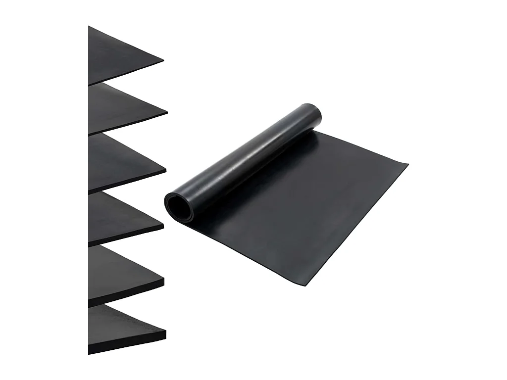 Tapis en caoutchouc antidérapant 1,2x2 m 8 mm Lisse