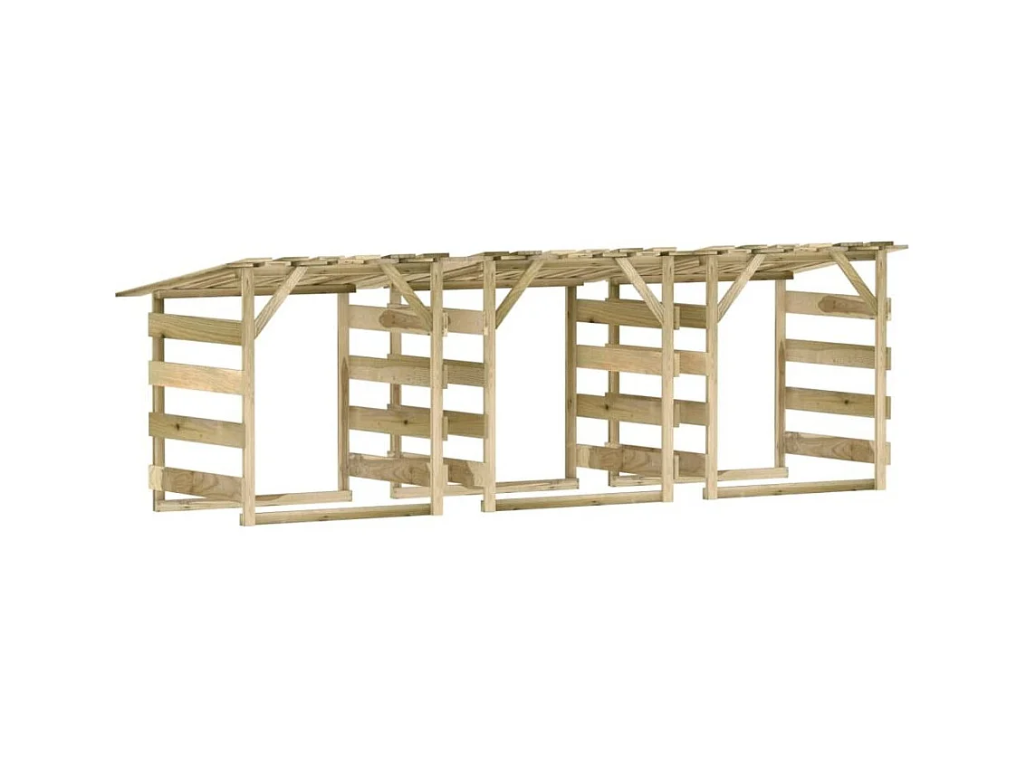 Pergolas avec toits 3 pcs 100x90x100 Bois de pin imprégné