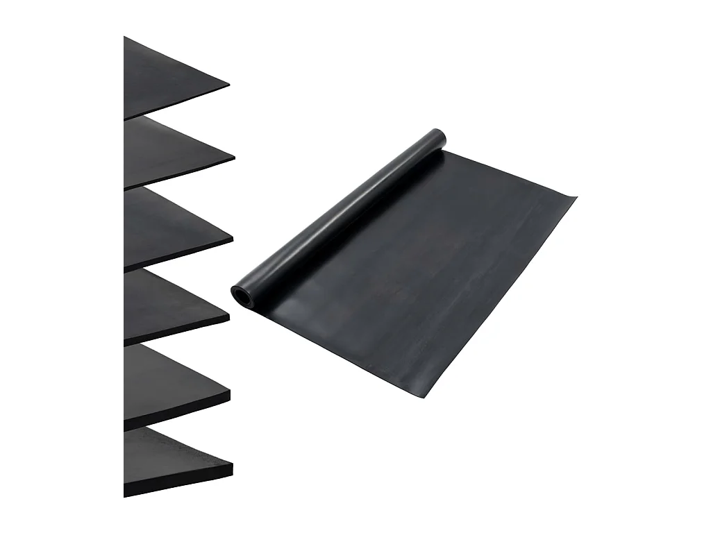 Tapis en caoutchouc antidérapant 1,2x2 m 3 mm Lisse