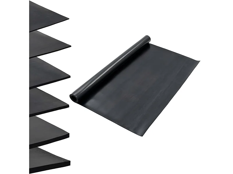 Tapis en caoutchouc antidérapant 1,2x2 m 3 mm Lisse