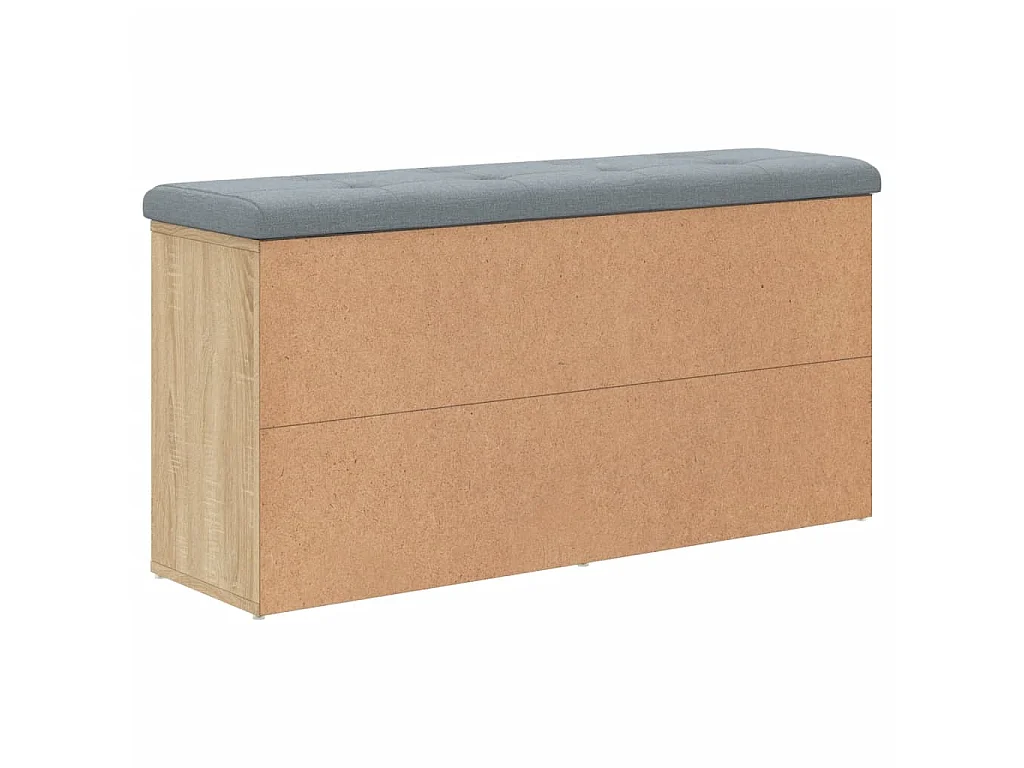 Banc à chaussures chêne sonoma 102x32x50 cm bois d'ingénierie