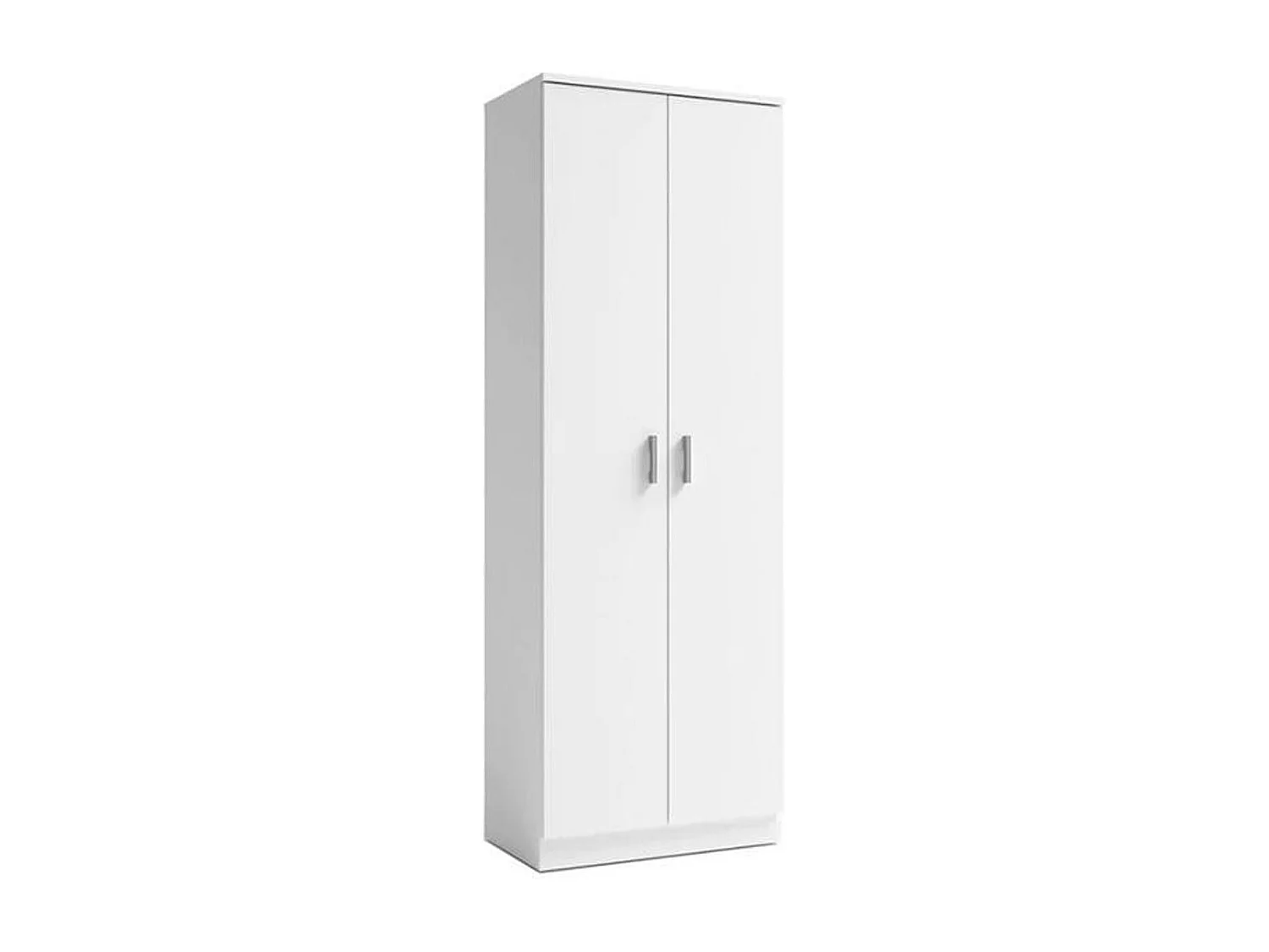 Meuble à chaussures d'entrée, meuble auxiliaire blanc, 2 portes, 6 étagères, 60 cm