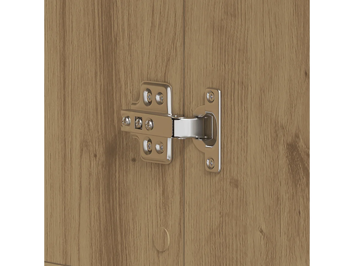 Zapatero Nieve 5 estantes + barra natural 180x80x39 cm