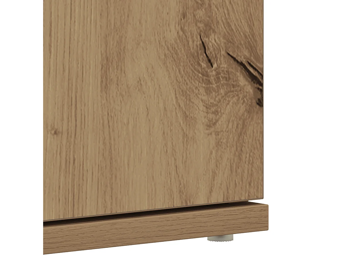 Zapatero Nieve 5 estantes + barra natural 180x80x39 cm