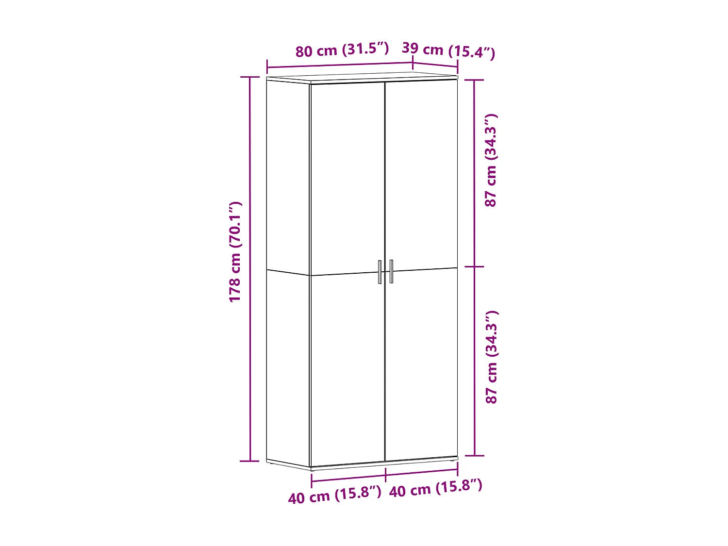 Zapatero Nieve 5 estantes + barra blanco 180x80x39 cm