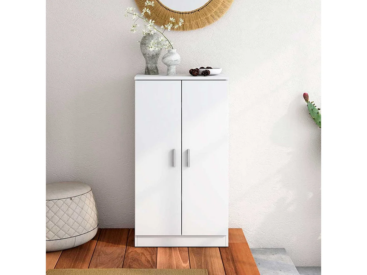 Zapatero Rhin 4 estantes blanco mate 100,5x55,2x35 cm