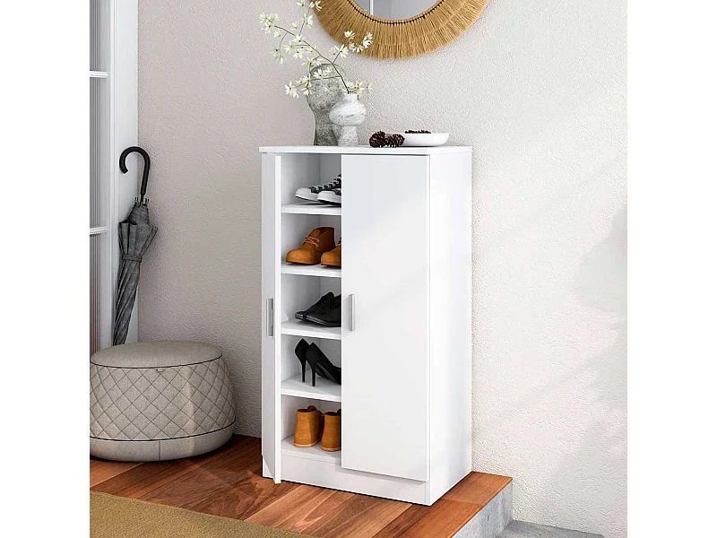 Zapatero Rhin 4 estantes blanco mate 100,5x55,2x35 cm