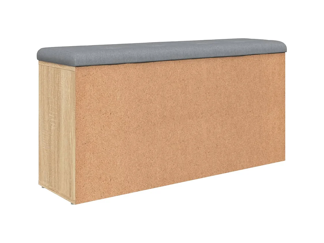 Banc à chaussures chêne sonoma 102x32x50 cm bois d'ingénierie