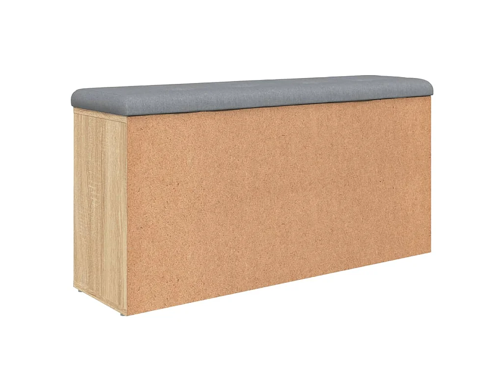 Banc à chaussures chêne sonoma 102x32x50 cm bois d'ingénierie