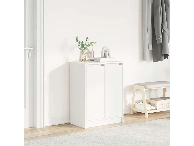 Zapatero Thina 8 compartimentos blanco 76x57x34 cm