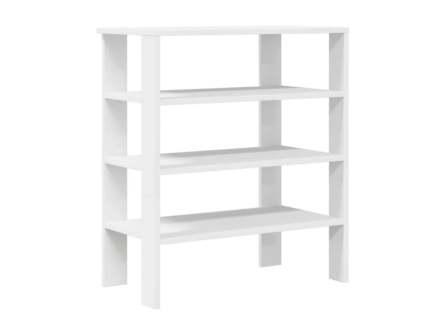 Zapatero Moon 4 niveles blanco 70x61x32 cm