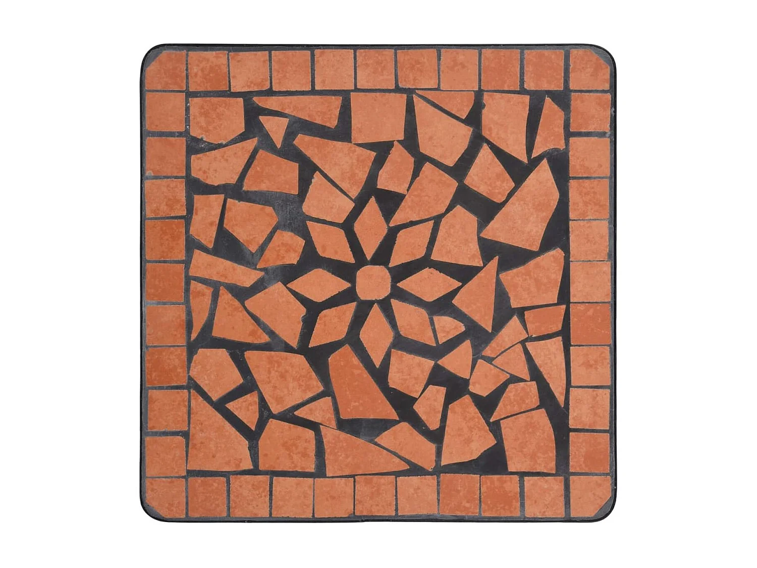 Mesa de exterior Mosaico cerámica marrón 56x35x35 cm