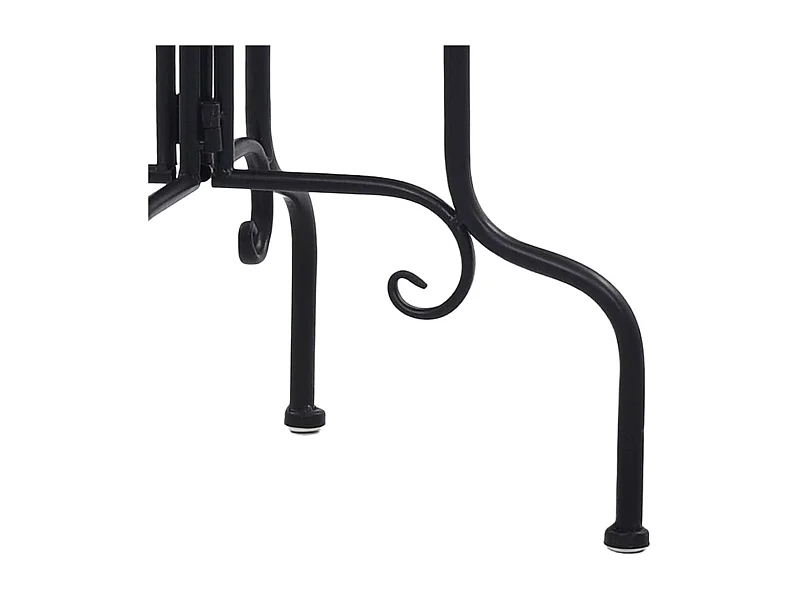 Mesa de exterior Mosaico cerámica marrón 56x35x35 cm