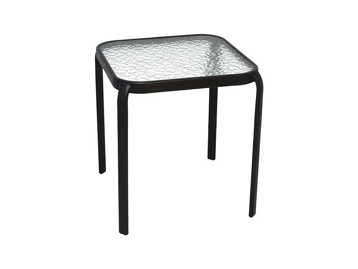 Mesa auxiliar de acero negro 45x40x40cm