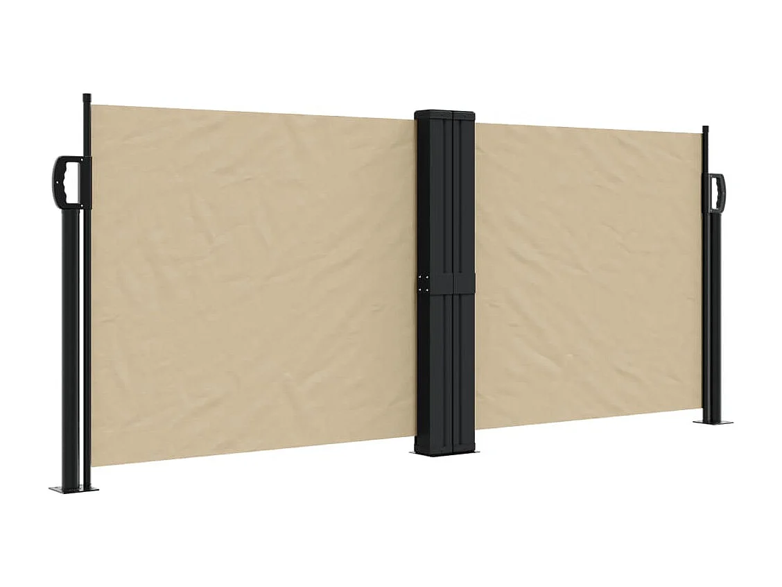 Toldo lateral retráctil beige 100x600 cm