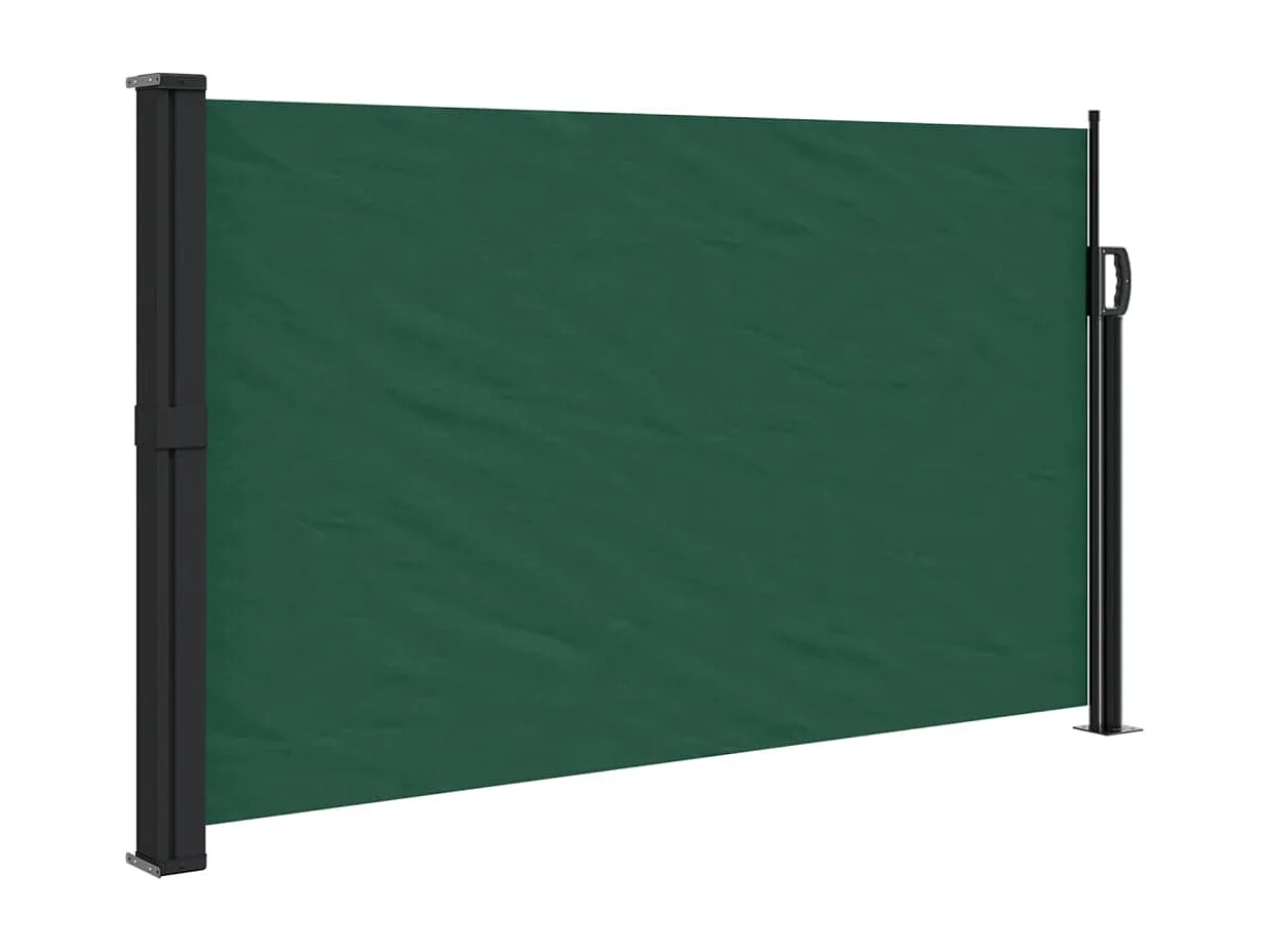Toldo lateral retráctil verde oscuro 120x500 cm