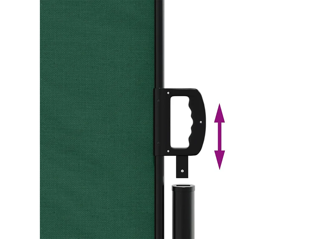 Toldo lateral retráctil verde oscuro 120x500 cm