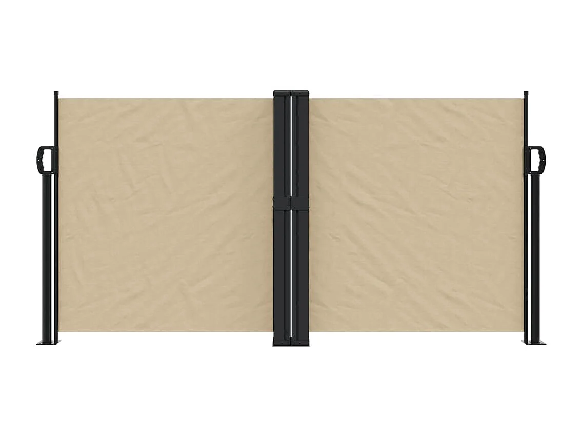 Toldo lateral retráctil beige 120x1000 cm