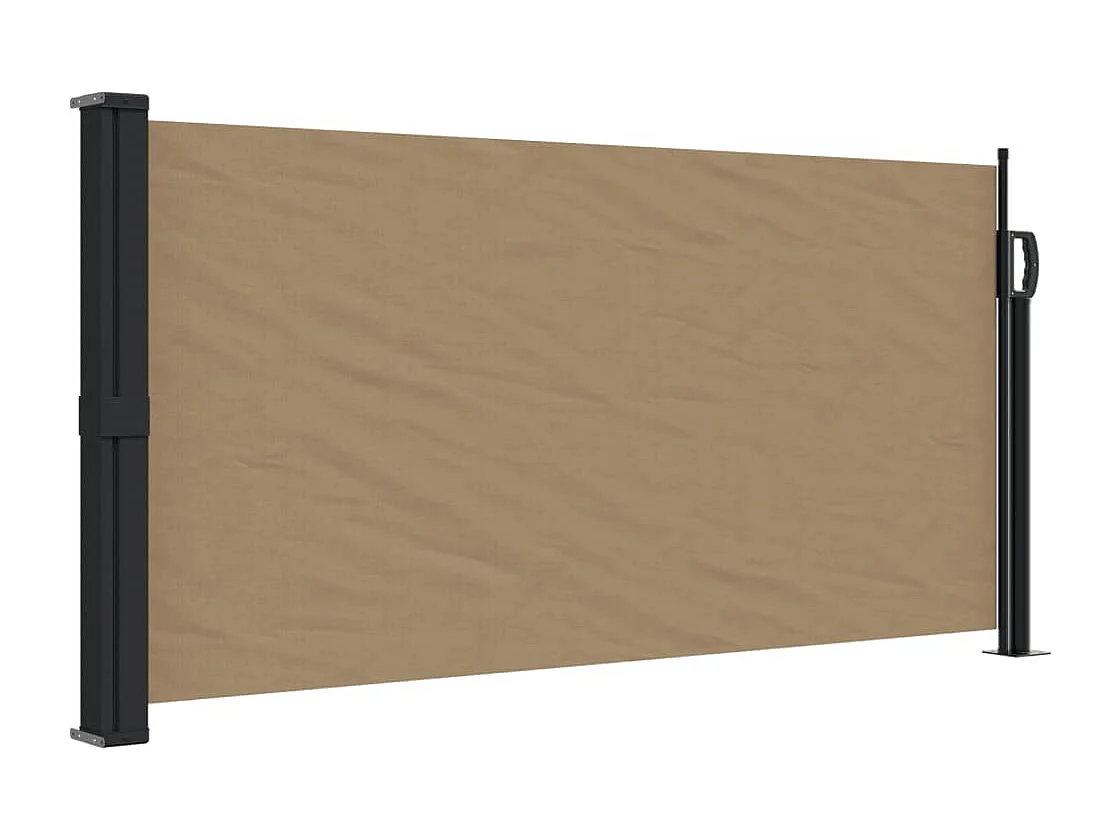 Toldo lateral retráctil gris taupe 100x500 cm