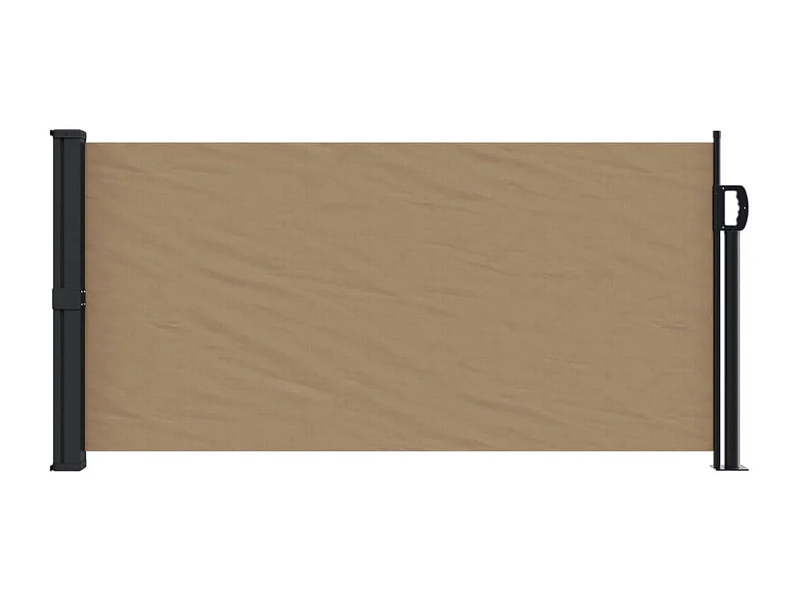 Toldo lateral retráctil gris taupe 100x500 cm