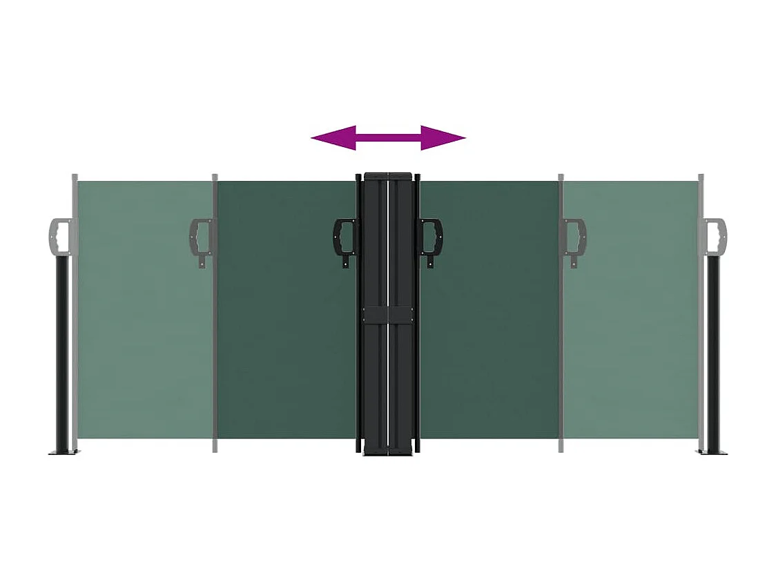 Toldo lateral retráctil verde oscuro 100x600 cm