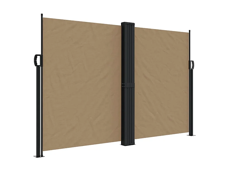 Toldo lateral retráctil gris taupe 160x1000 cm