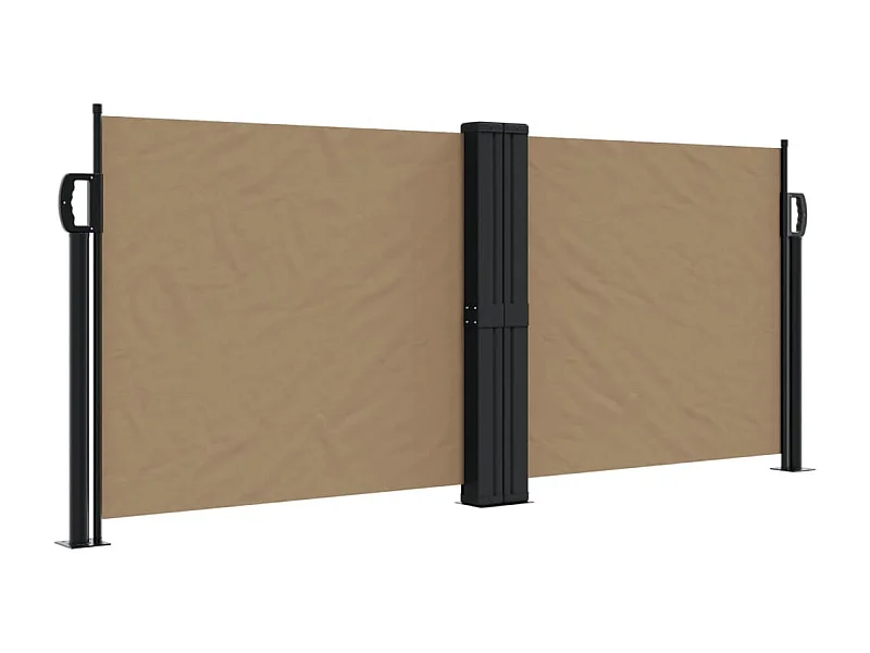 Toldo lateral retráctil gris taupe 100x1000 cm