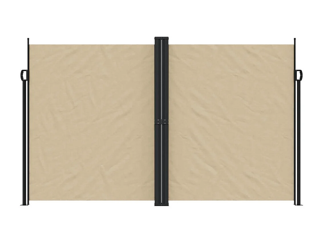 Toldo lateral retráctil beige 200x600 cm
