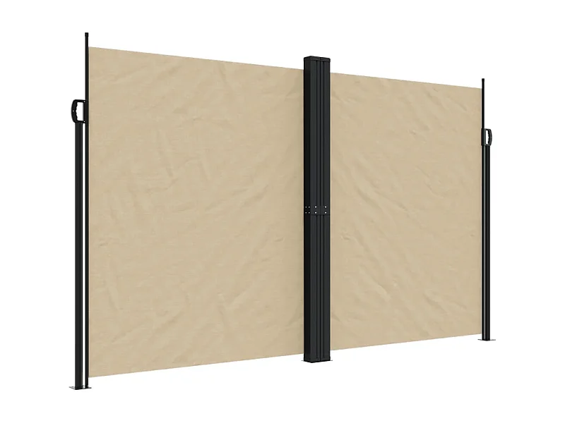 Toldo lateral retráctil beige 200x600 cm