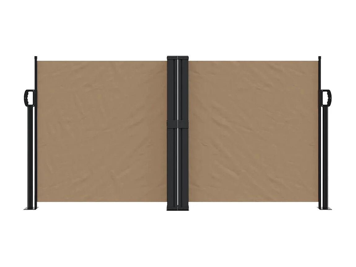 Toldo lateral retráctil gris taupe 120x1200 cm