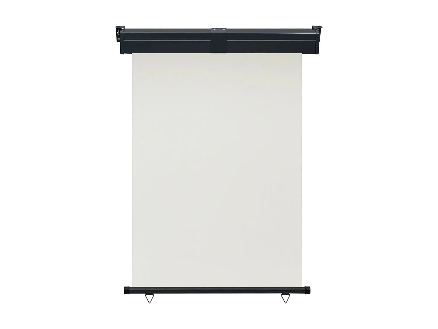 Toldo lateral de balcón color crema 125x250 cm