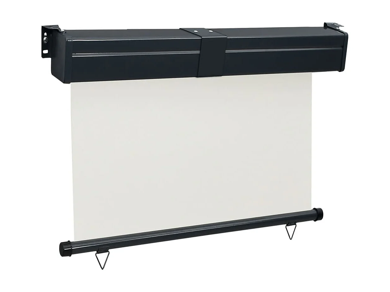 Toldo lateral de balcón color crema 125x250 cm