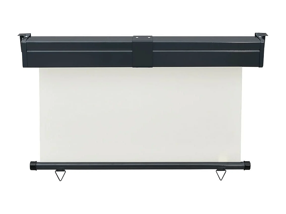 Toldo lateral de balcón color crema 125x250 cm