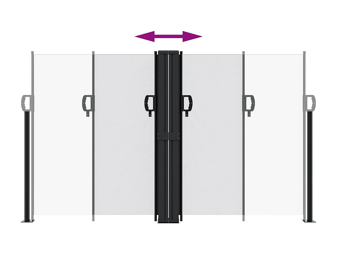 Toldo lateral retráctil blanco 140x600 cm