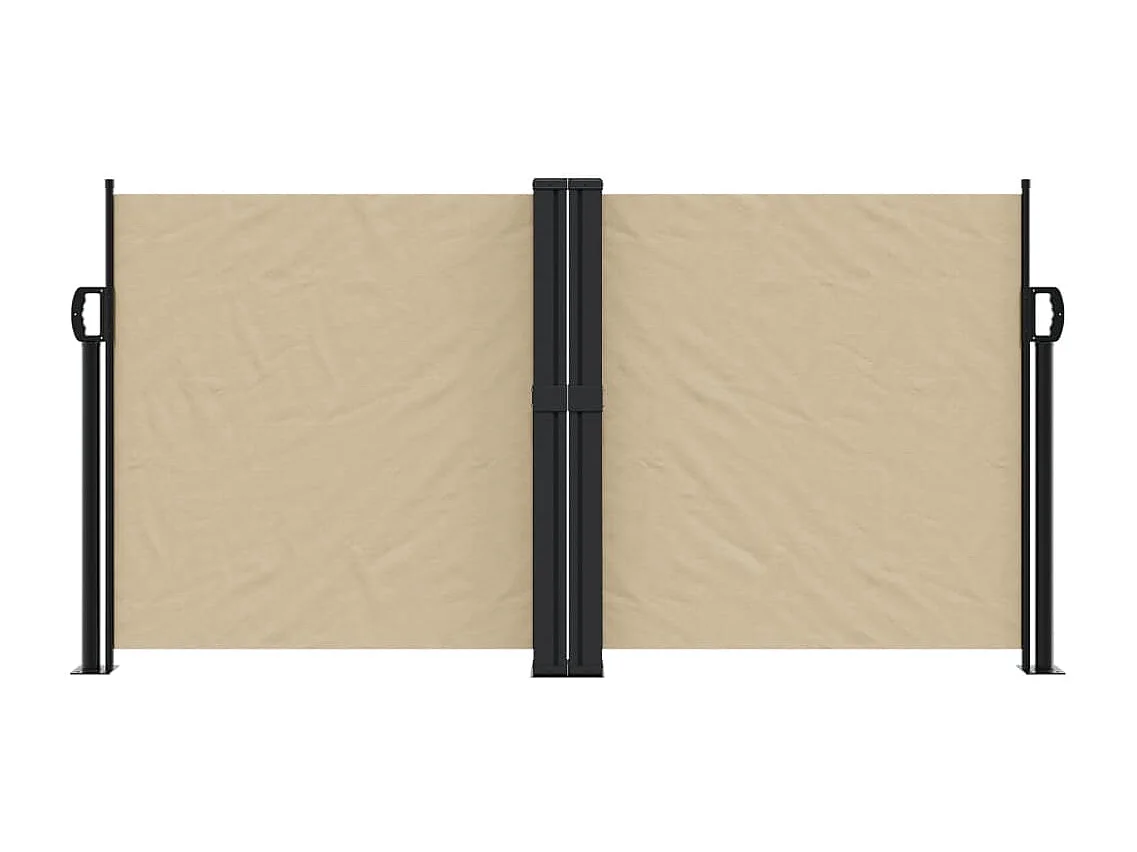 Toldo lateral retráctil beige 120x600 cm