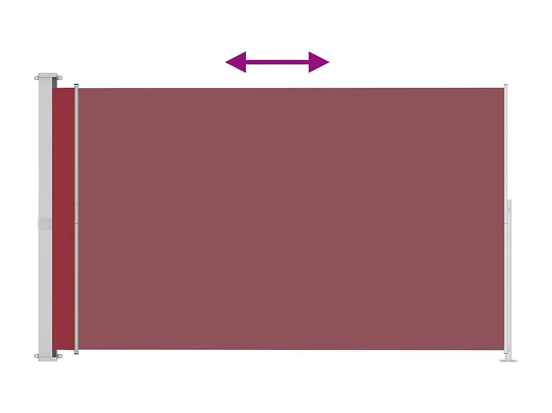 Toldo Lateral Retrátil Vermelho 220x300 cm para Pátio e Varanda