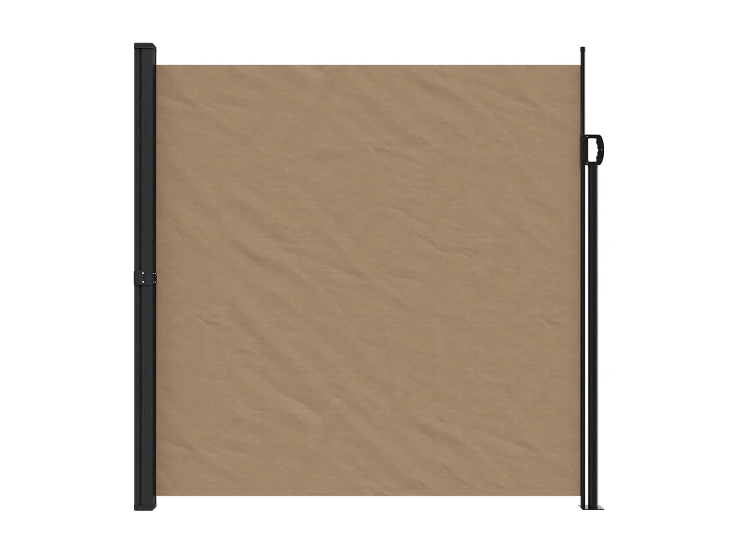 Toldo lateral retráctil gris taupe 200x500 cm