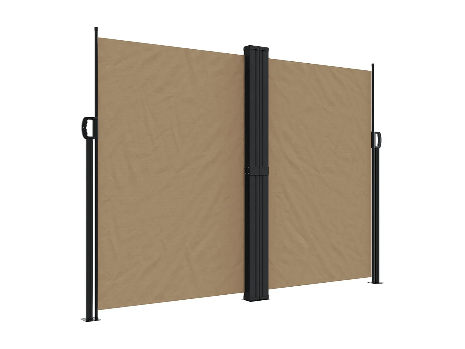 Toldo lateral retráctil gris taupe 180x1200 cm