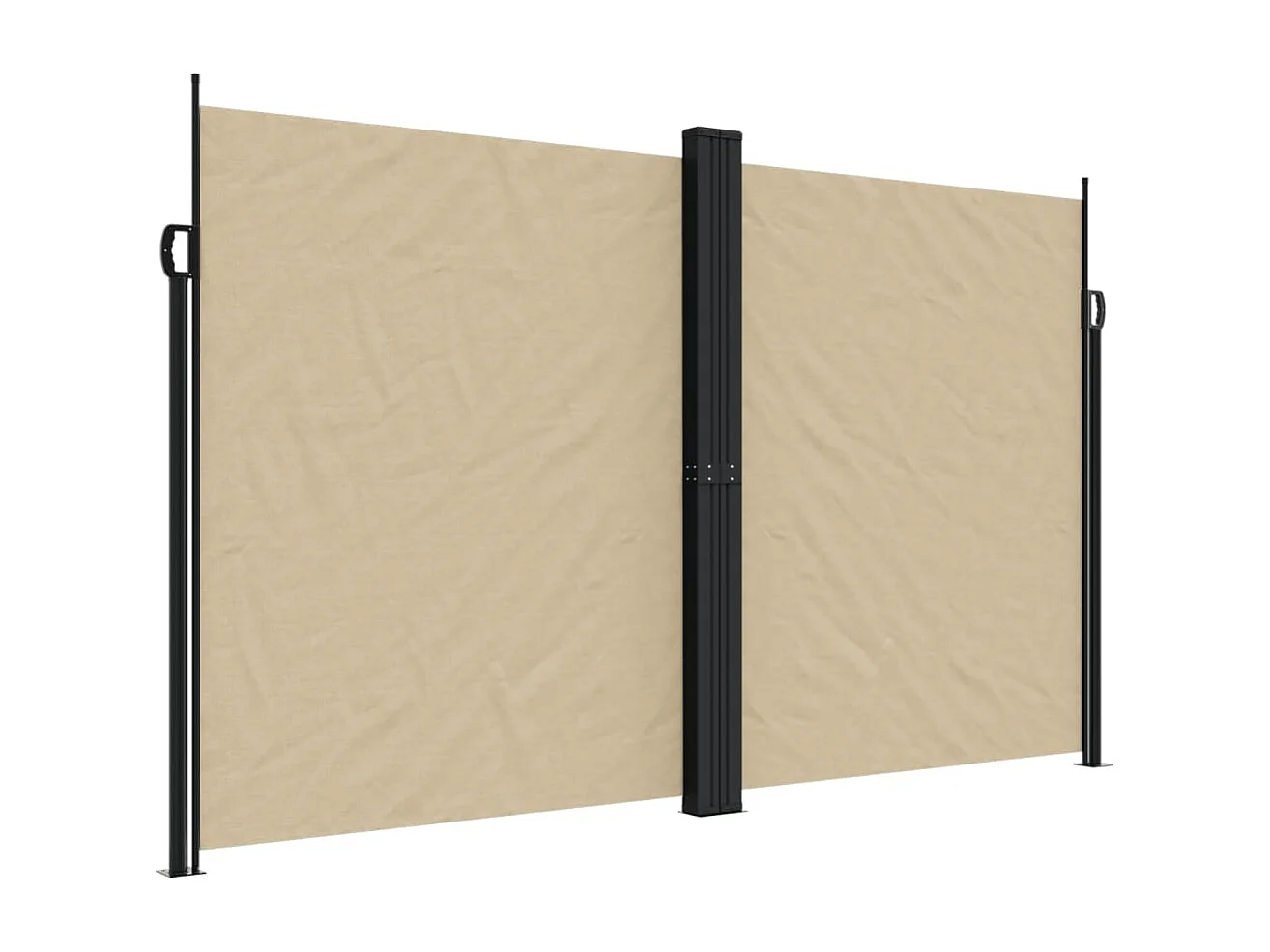 Toldo lateral retráctil beige 200x1200 cm