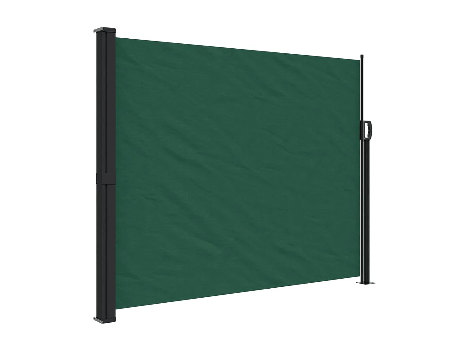 Toldo lateral retráctil verde oscuro 160x500 cm