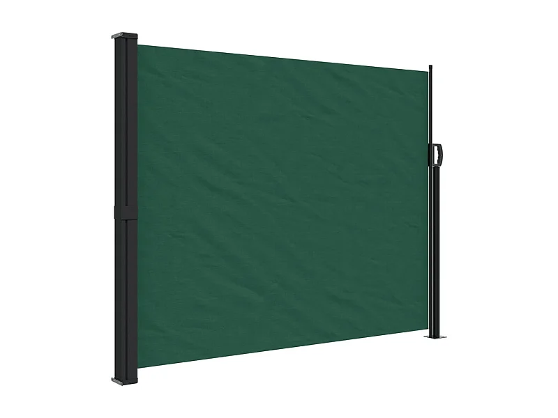 Toldo lateral retráctil verde oscuro 160x500 cm