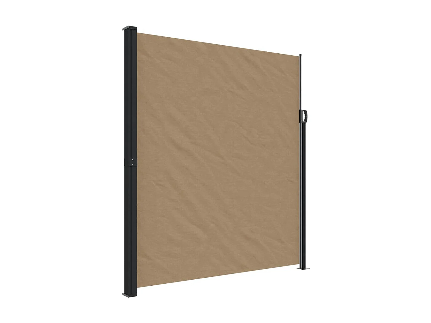Toldo lateral retráctil gris taupe 220x500 cm