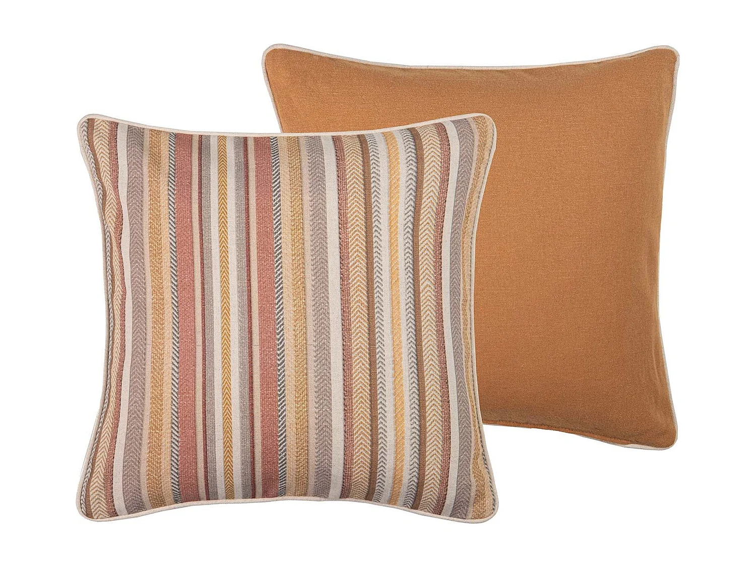 Cojin Lino Rayas 45x13x45 Cm
