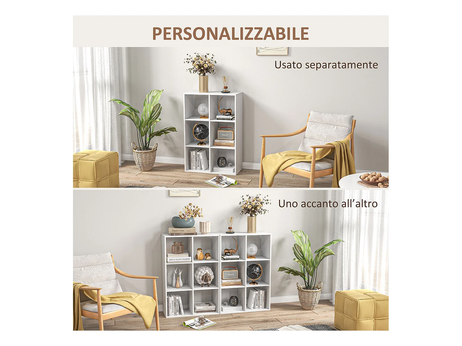 Scaffale libreria industriale da parete in legno e metallo nero