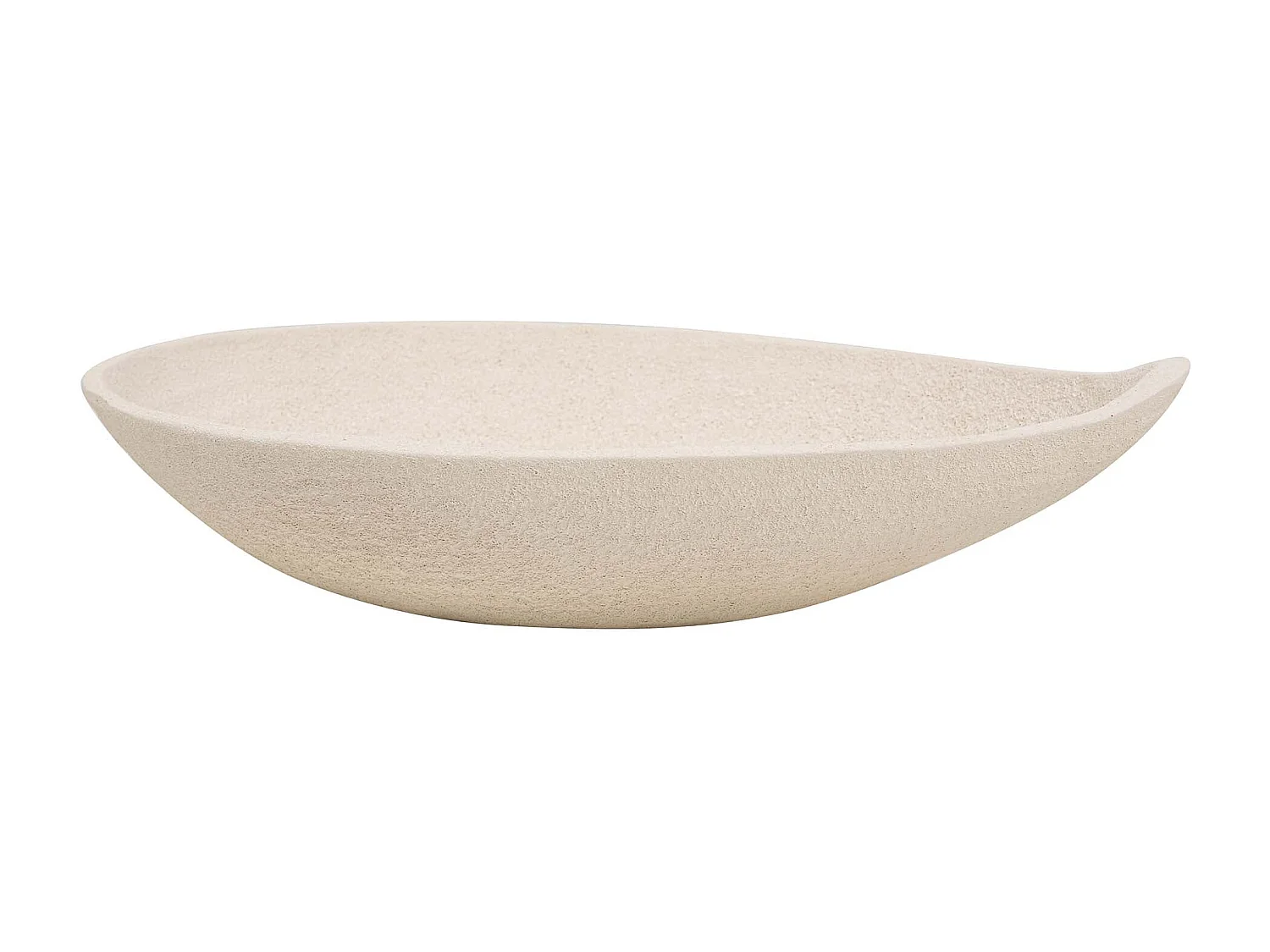 Centro De Mesa Ceramica Beige 42x23x8 Cm