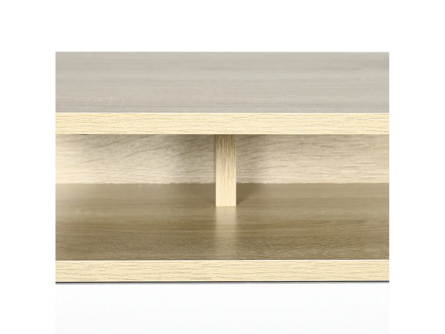 Set da 2 comodini sospesi con cassetto in truciolato bianco e rovere