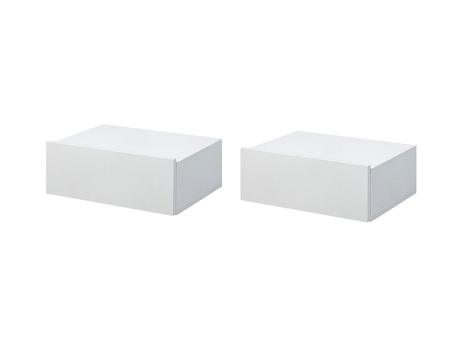HOMCOM Set 2 Comodini Sospesi Design Moderno Legno Bianco 40x30x15cm