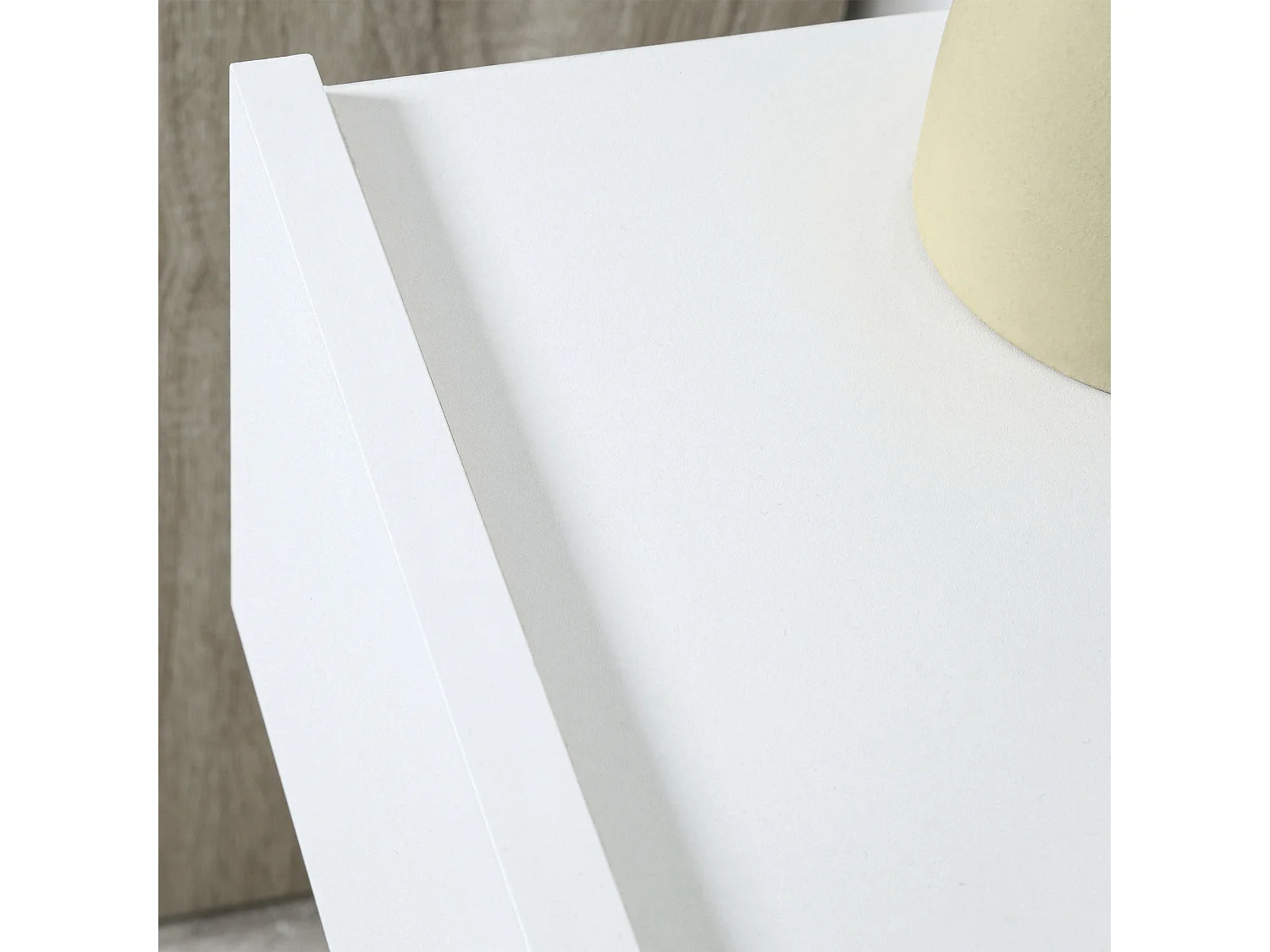 HOMCOM Set 2 Comodini Sospesi Design Moderno Legno Bianco 40x30x15cm