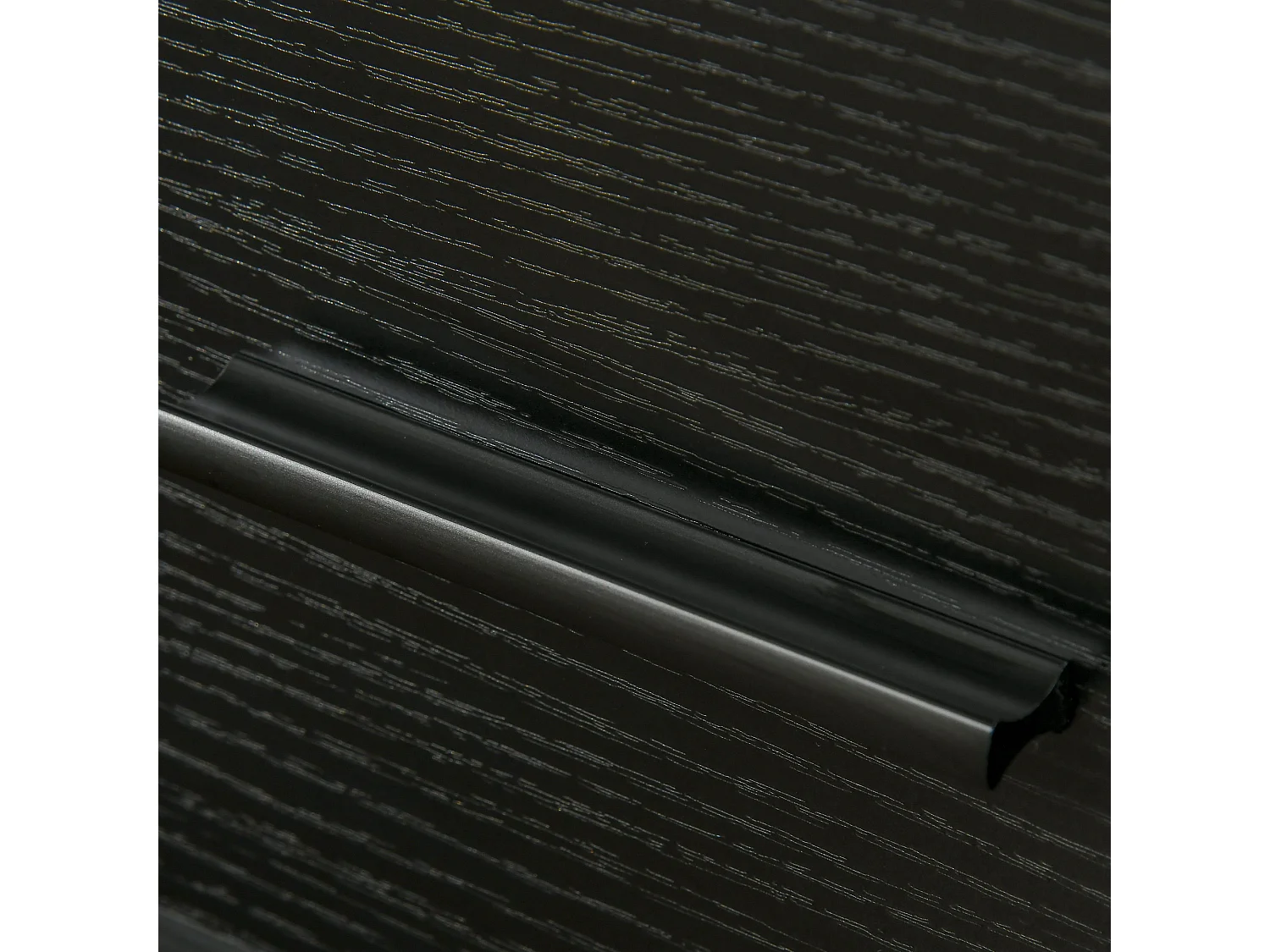 Comodini Moderni Set 2 Pezzi con Cassetto e Ripiano Aperto Nero